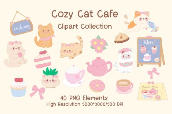 Download Cozy Cat Cafe Clipart Collection - Cafe Collection