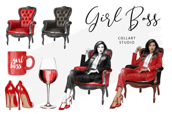Download Girlboss Planner Business Woman Clip Art - Girlboss Collection